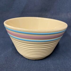 Vintage Watt Pottery Ribbed Ovenware USA 8” Mixing Bowl